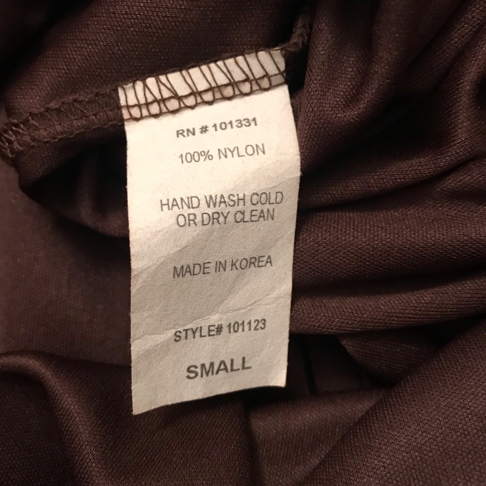 Vintage 90s Y2K brown nylon mesh  Slip dress - Picture 12 of 13